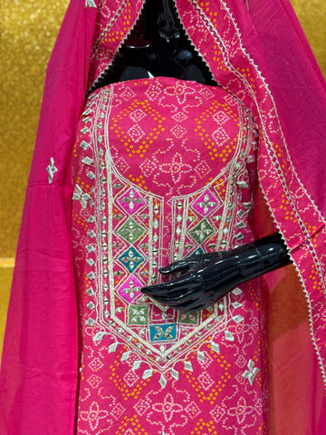 US-02 BANDHANI UNSTICHED SUIT US-02 BANDHANI UNSTICHED SUIT