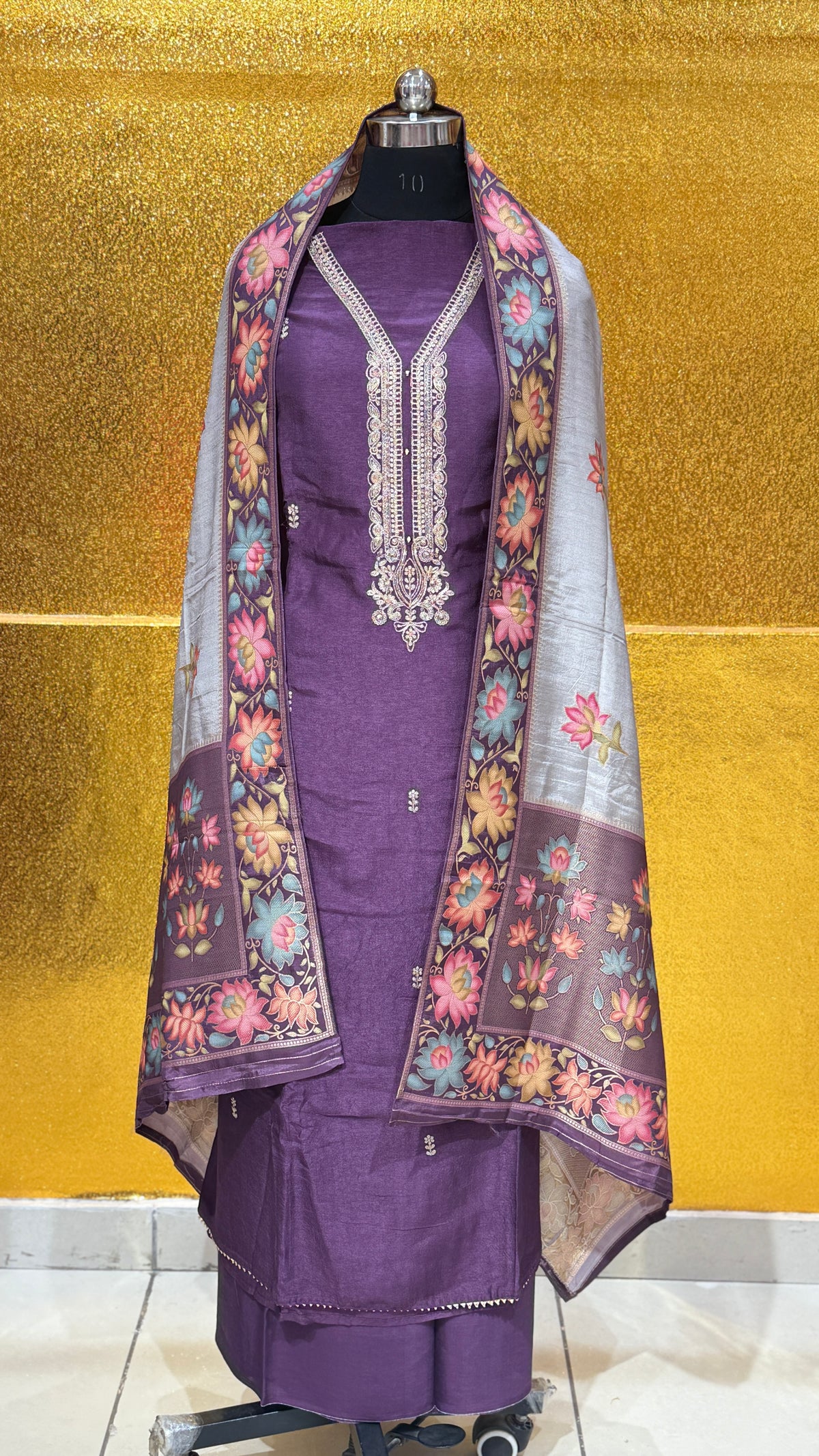 US-08 PURE RAW SILK UNSTICHED SUIT
