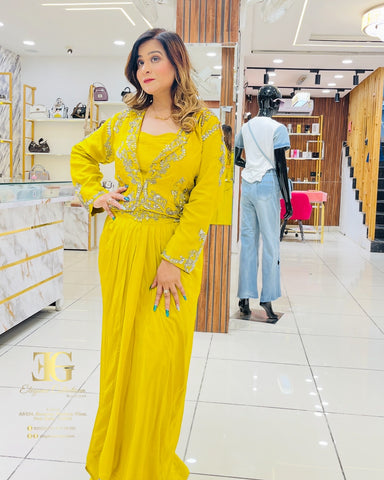 Indowestern drape set