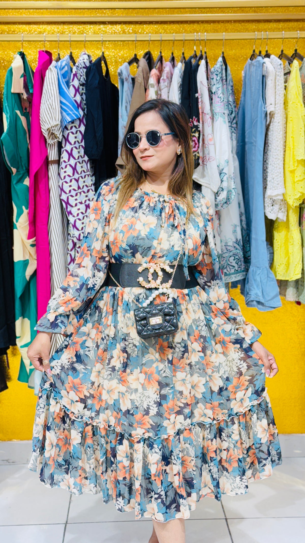 Floral midi dress
