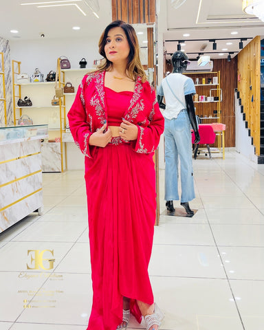 Indowestern drape set
