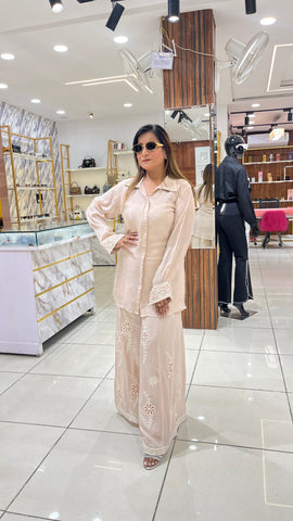 “SAANJH” TWO PIECE SHARARA SET
