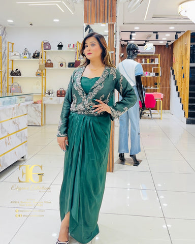 Indowestern drape set